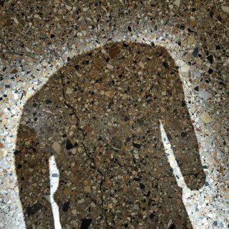 Écorché de divots arrachés comme des lambeaux de chair