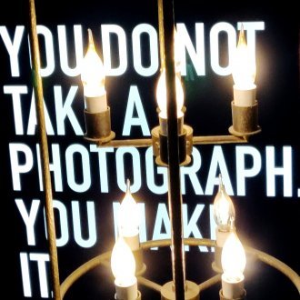 You do not take a photograph, you make it