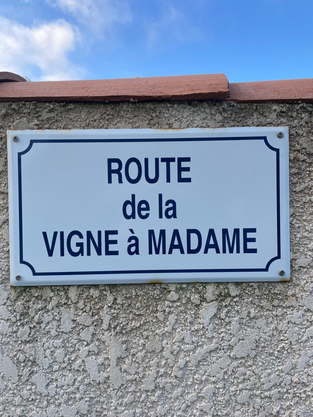 Route de la vigne à madame