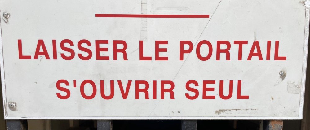 Laisser le portail s'ouvrir seul